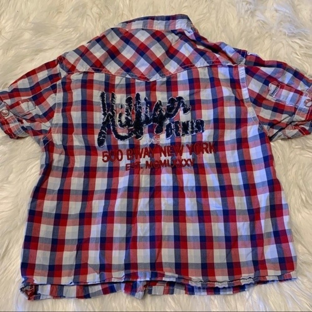 Tommy Hilfiger Denim Plaid Shirt, Size 3T